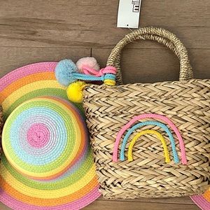 Beach bag and hat for kids